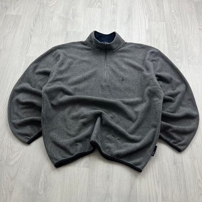 VINTAGE Y2K NAUTICA QUARTER ZIP FLEECE GREY
