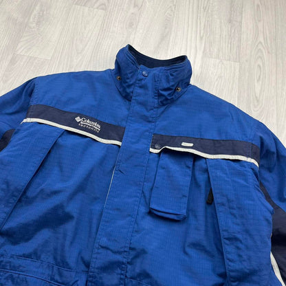 VINTAGE 00s COLUMBIA TECHNICAL UTILITY SKI JACKET BLUE