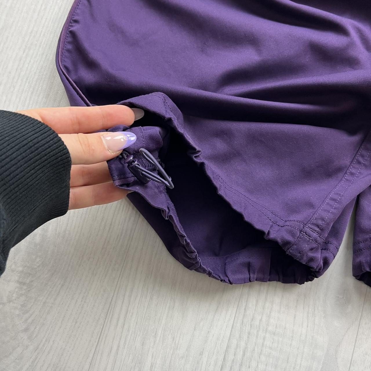 VINTAGE Y2K NIKE BAGGY LOW RISE TECHNICAL TRACKSUIT BOTTOMS PURPLE
