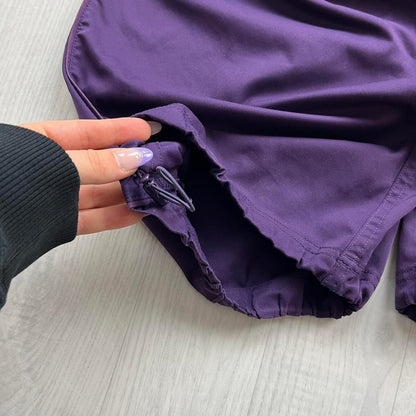 VINTAGE Y2K NIKE BAGGY LOW RISE TECHNICAL TRACKSUIT BOTTOMS PURPLE