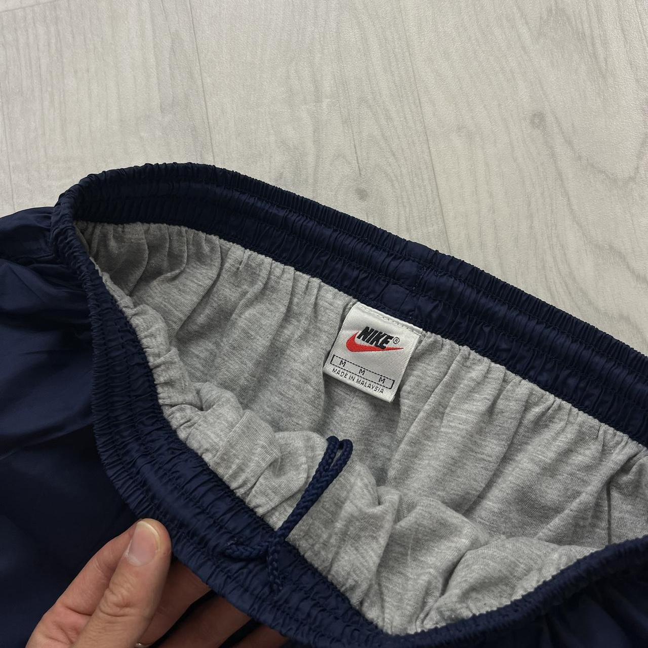 VINTAGE 90s NIKE BAGGY SHELL TRACKSUIT BOTTOMS NAVY