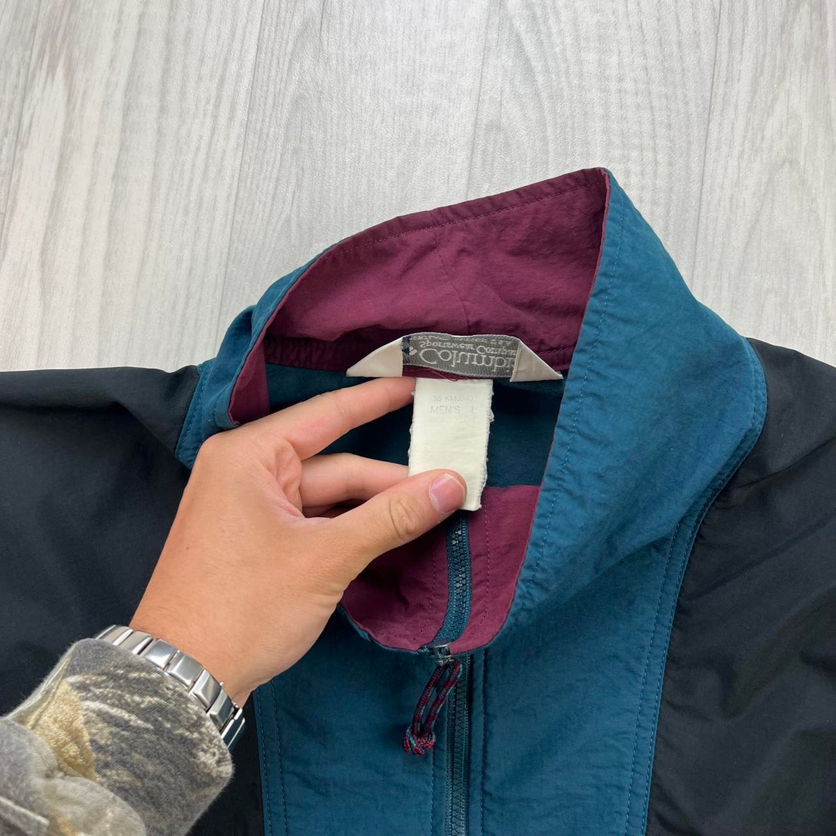 VINTAGE Y2K COLUMBIA WINDBREAKER JACKET TEAL
