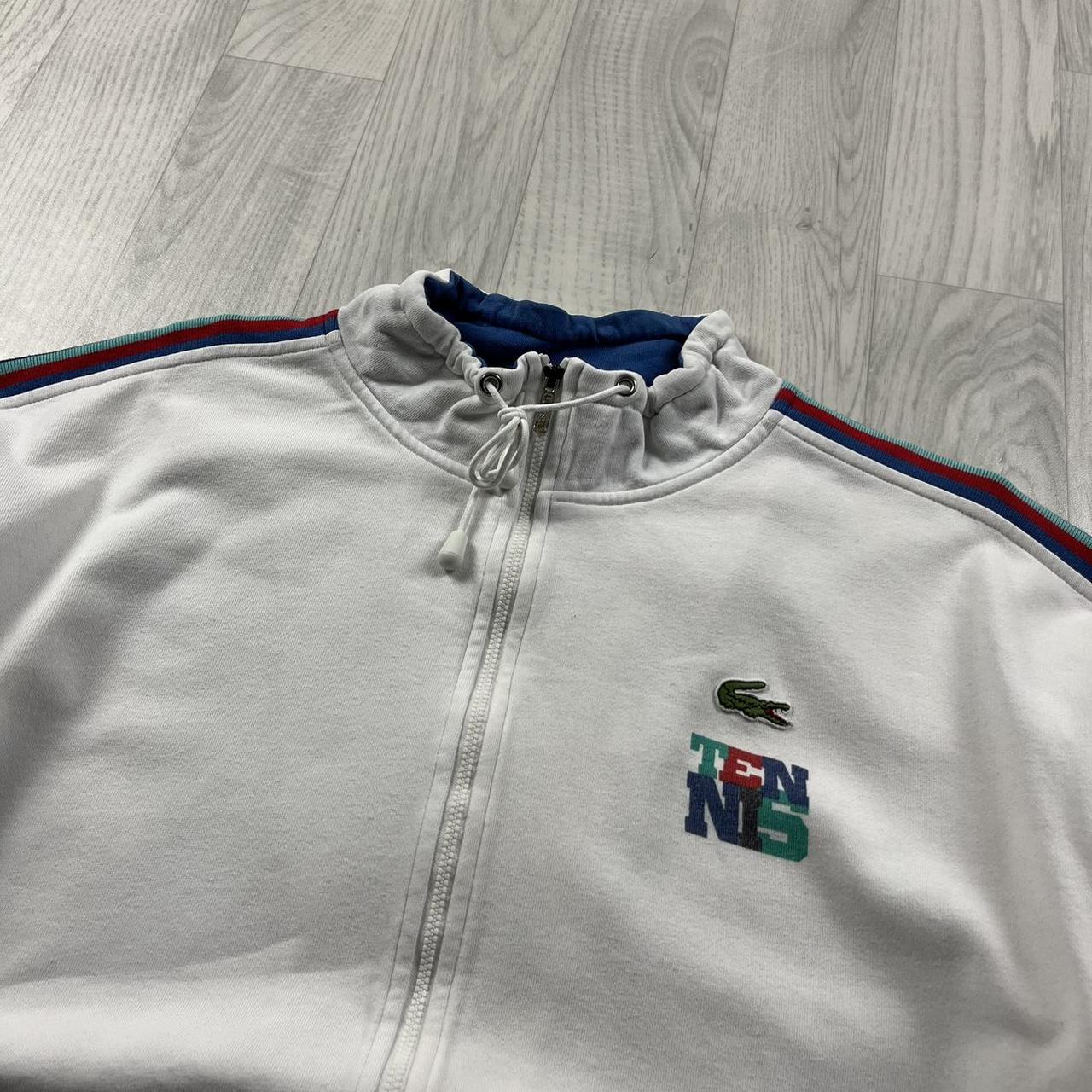 VINTAGE Y2K LACOSTE TENNIS SWEATSHIRT WHITE