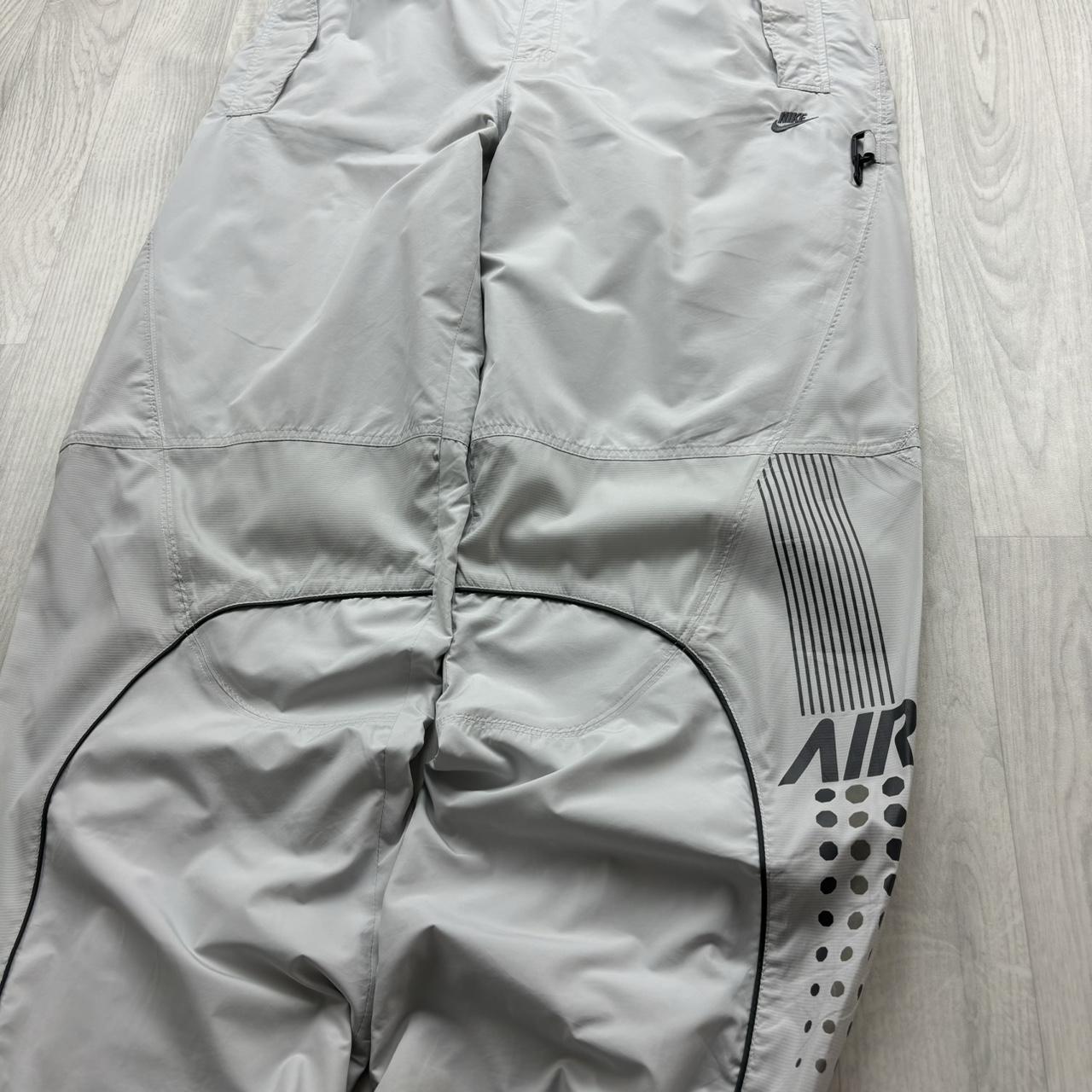 VINTAGE Y2K NIKE AIR TECHNICAL BAGGY TRACKSUIT BOTTOMS GREY