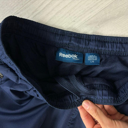 VINTAGE Y2K REEBOK HOCKEY BAGGY TRACKSUIT BOTTOMS NAVY