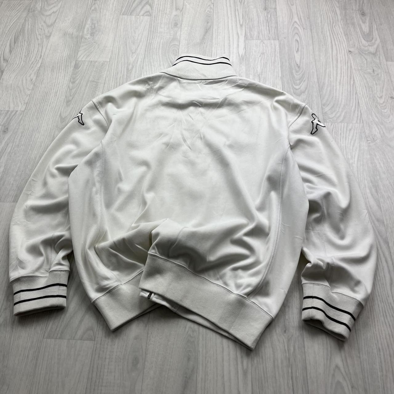 VINTAGE Y2K KAPPA SPELL OUT TRACKSUIT JACKET WHITE