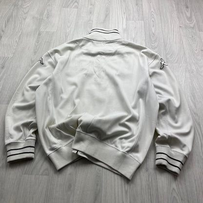 VINTAGE Y2K KAPPA SPELL OUT TRACKSUIT JACKET WHITE