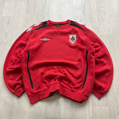 VINTAGE Y2K UMBRO SWEATSHIRT RED BLACK