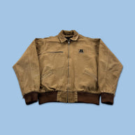 VINTAGE Y2K TRI MOUNTAIN WORKWEAR BOMBER JACKET BEIGE