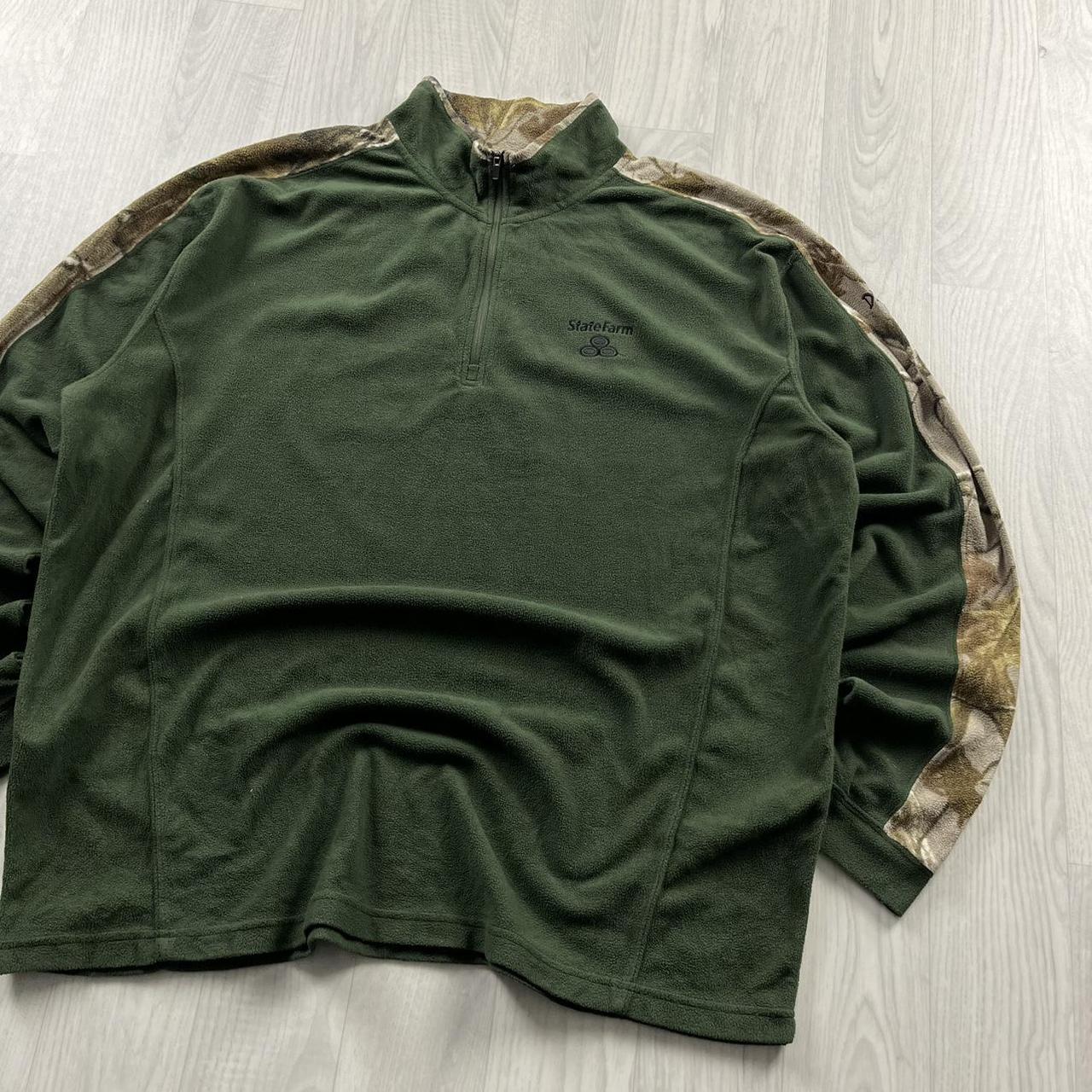 VINTAGE REALTREE QUARTER ZIP UP FLEECE CAMO GREEN
