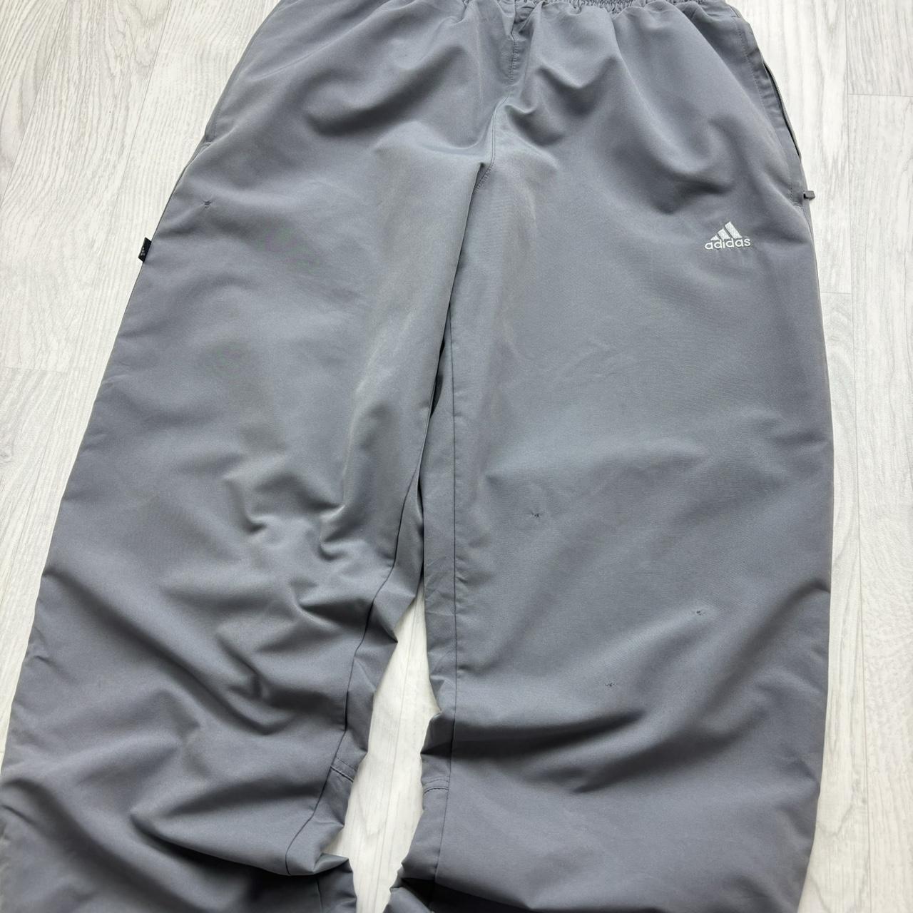 VINTAGE Y2K ADIDAS BAGGY TRACKSUIT BOTTOMS GREY