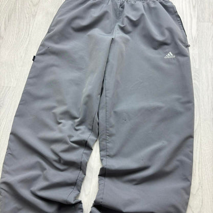 VINTAGE Y2K ADIDAS BAGGY TRACKSUIT BOTTOMS GREY