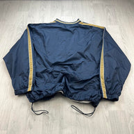 VINTAGE Y2K RUSSELL ATHLETIC NOTRE DAME PULLOVER SHELL JACKET NAVY