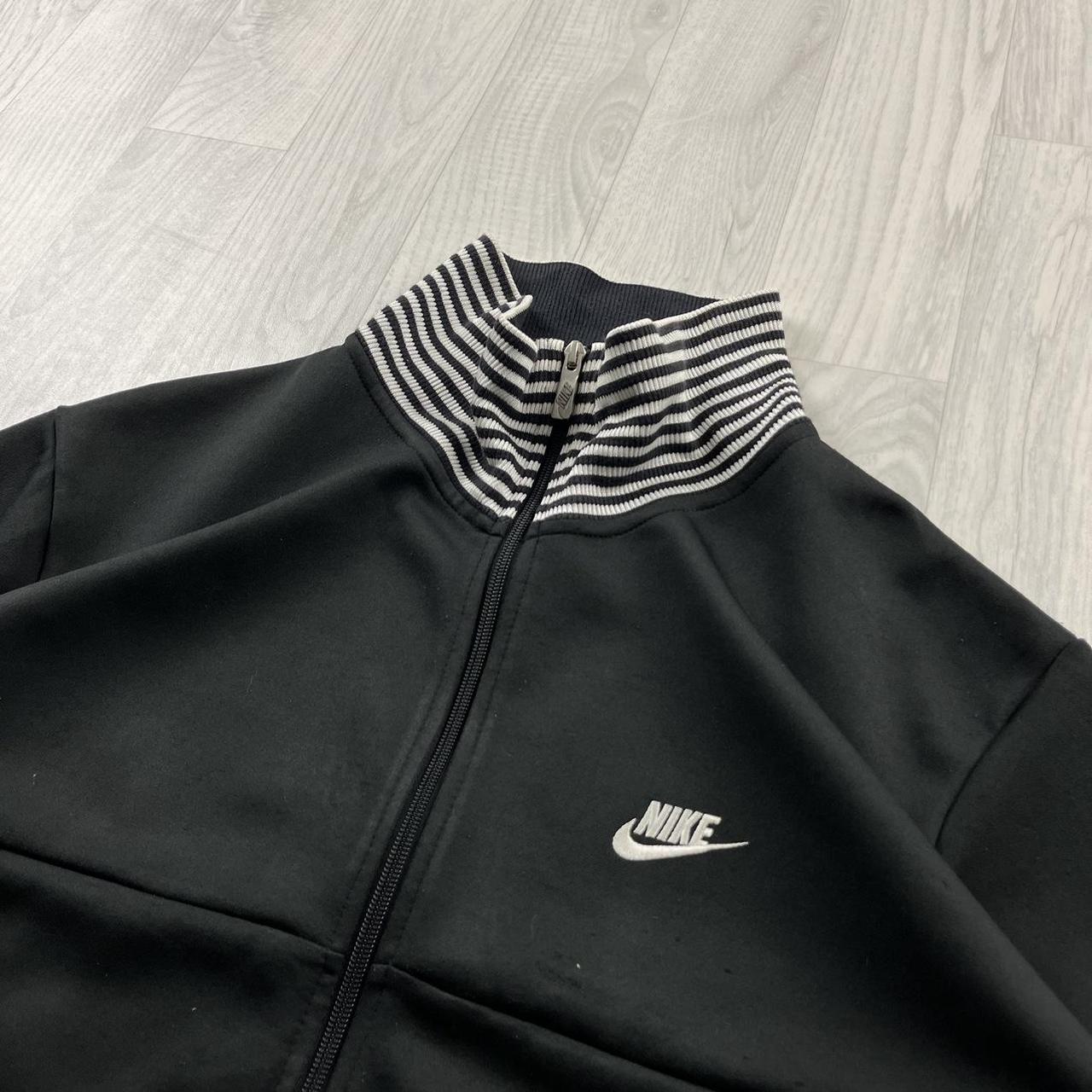 VINTAGE Y2K NIKE TRACK JACKET BLACK WHITE