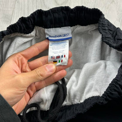 VINTAGE Y2K REEBOK BAGGY TRACKSUIT BOTTOMS BLACK