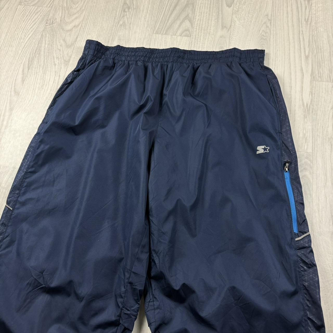 VINTAGE Y2K STARTER BAGGY TRACKSUIT BOTTOMS NAVY
