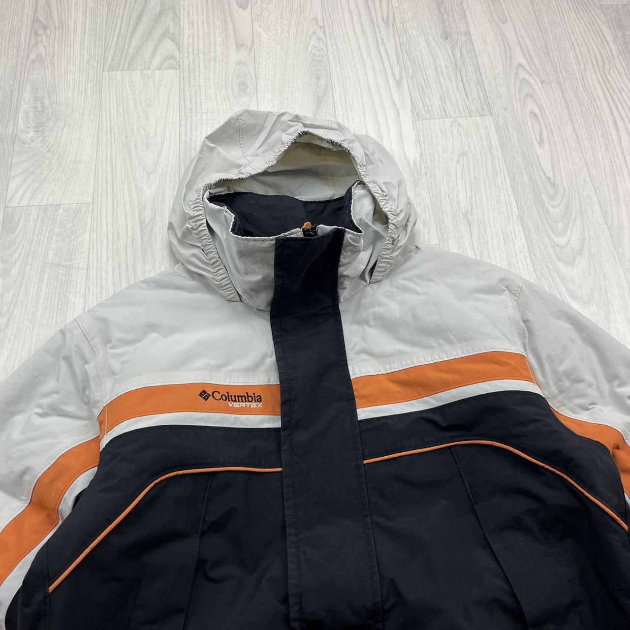 VINTAGE 00s COLUMBIA UTILITY PADDED SKI JACKET BLACK ORANGE