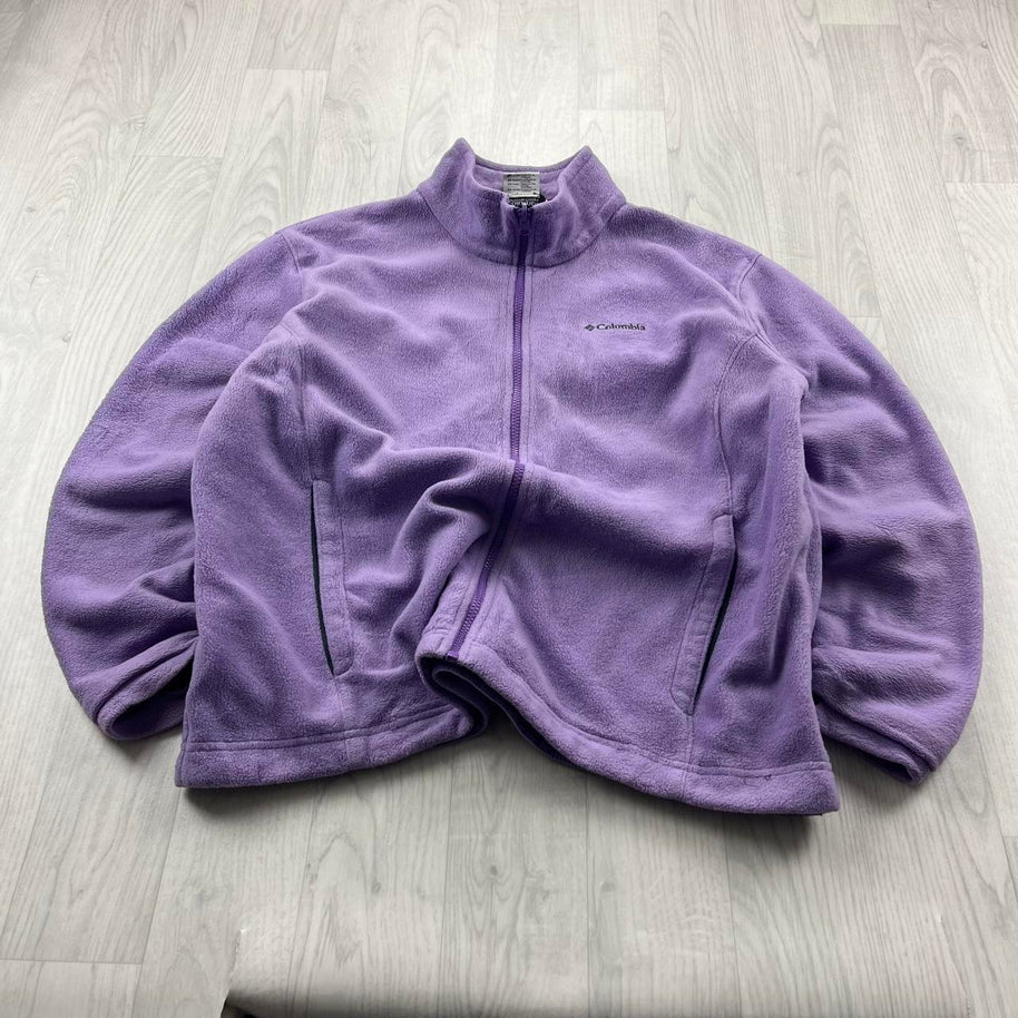 VINTAGE Y2K COLUMBIA TECHNICAL FLEECE JACKET PURPLE LILAC
