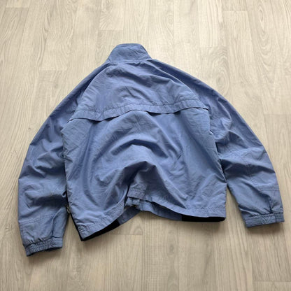 VINTAGE 90s ADIDAS PANELLED WINDBREAKER TRACK JACKET BLUE