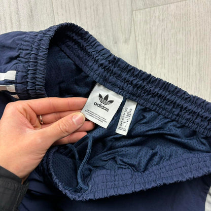 ADIDAS STRAIGHT LEG BAGGY TRACKSUIT BOTTOMS NAVY