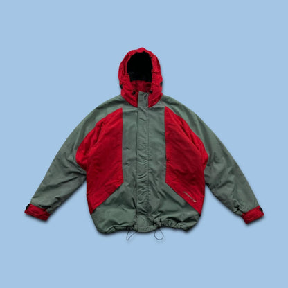 VINTAGE 00s QUIKSILVER TECHNICAL JACKET RED GREY