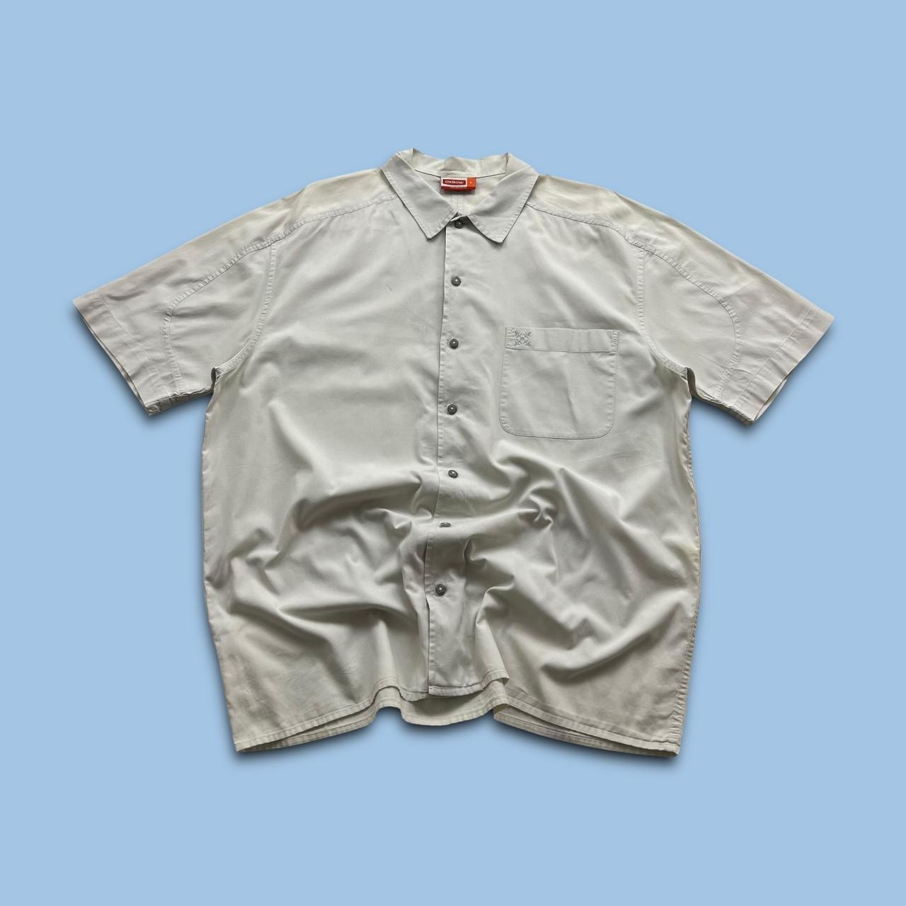 VINTAGE Y2K OXBOW SHORT SLEEVE SHIRT CREAM
