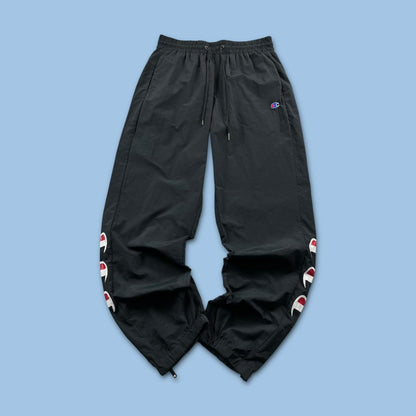 VINTAGE Y2K CHAMPION BAGGY TRACKSUIT BOTTOMS BLACK