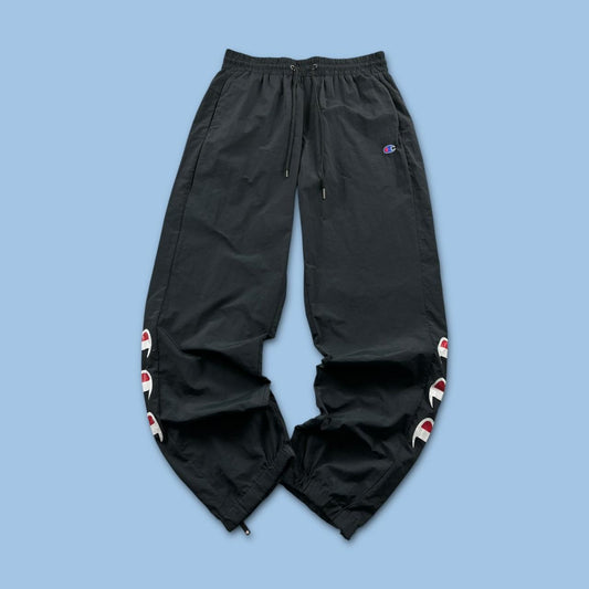 VINTAGE Y2K CHAMPION BAGGY TRACKSUIT BOTTOMS BLACK
