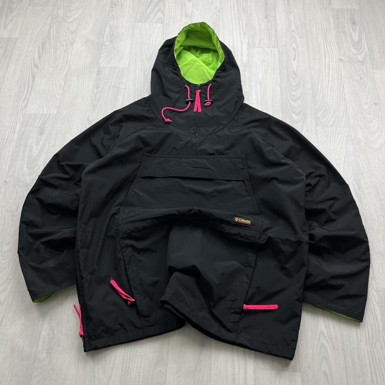 VINTAGE 00s COLUMBIA HOODED UTILITY JACKET BLACK