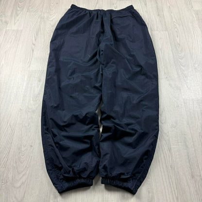 VINTAGE Y2K RUSSELL ATHLETIC WATERPROOF BAGGY TRACKSUIT BOTTOMS NAVY