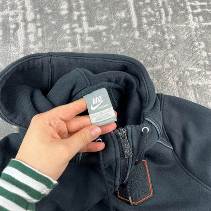 VINTAGE Y2K NIKE NETHERLANDS ZIP UP SPORTY HOODIE BLACK