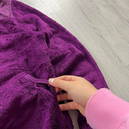 VINTAGE Y2K THE NORTH FACE ZIP FLEECE HOODIE PURPLE (S)