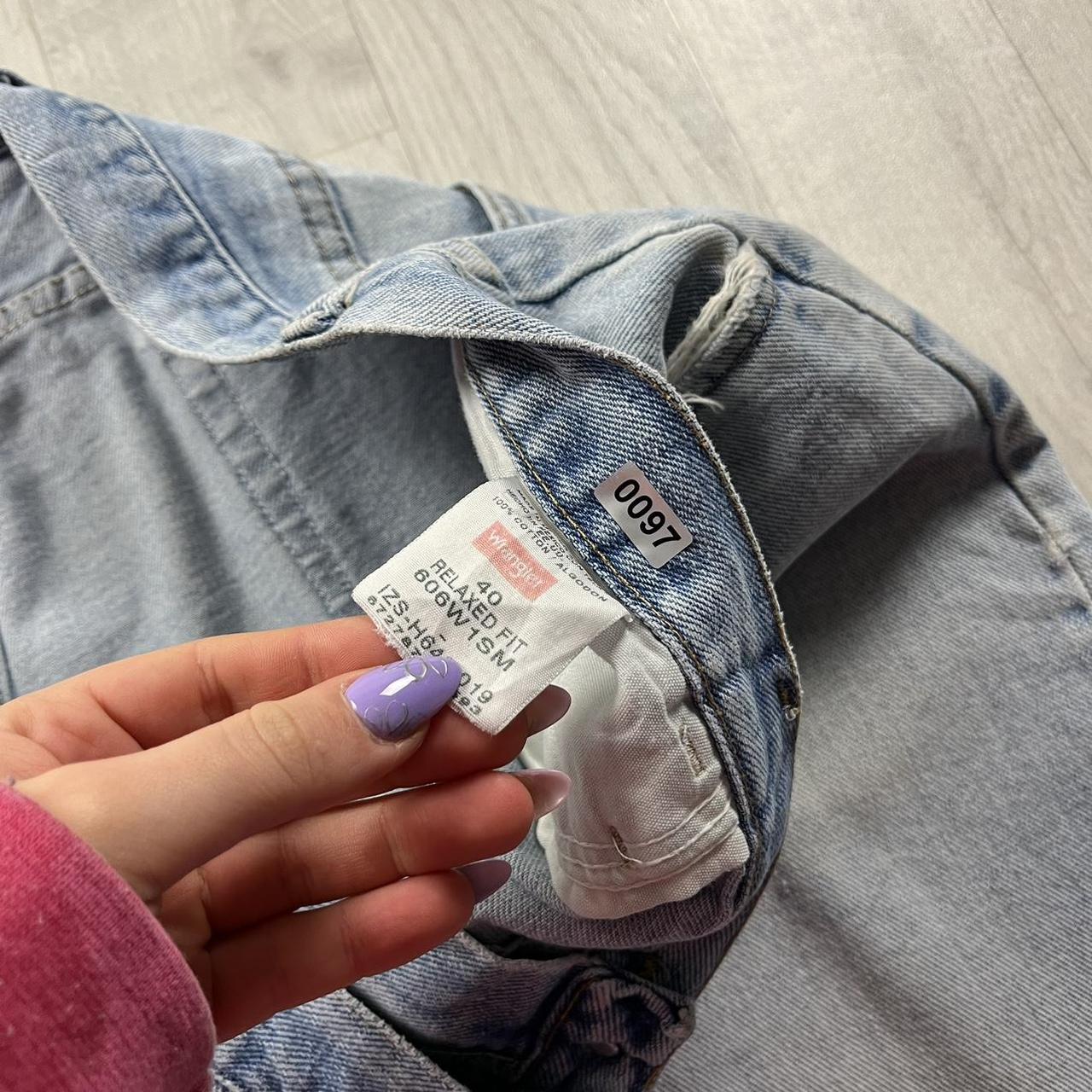 VINTAGE 00s WRANGLER BAGGY LOOSE CARPENTER JORTS BLUE