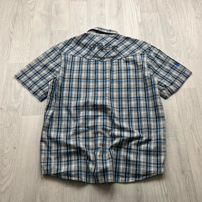 VINTAGE Y2K ONEILL PLAID SHORT SLEEVE SHIRT BLUE
