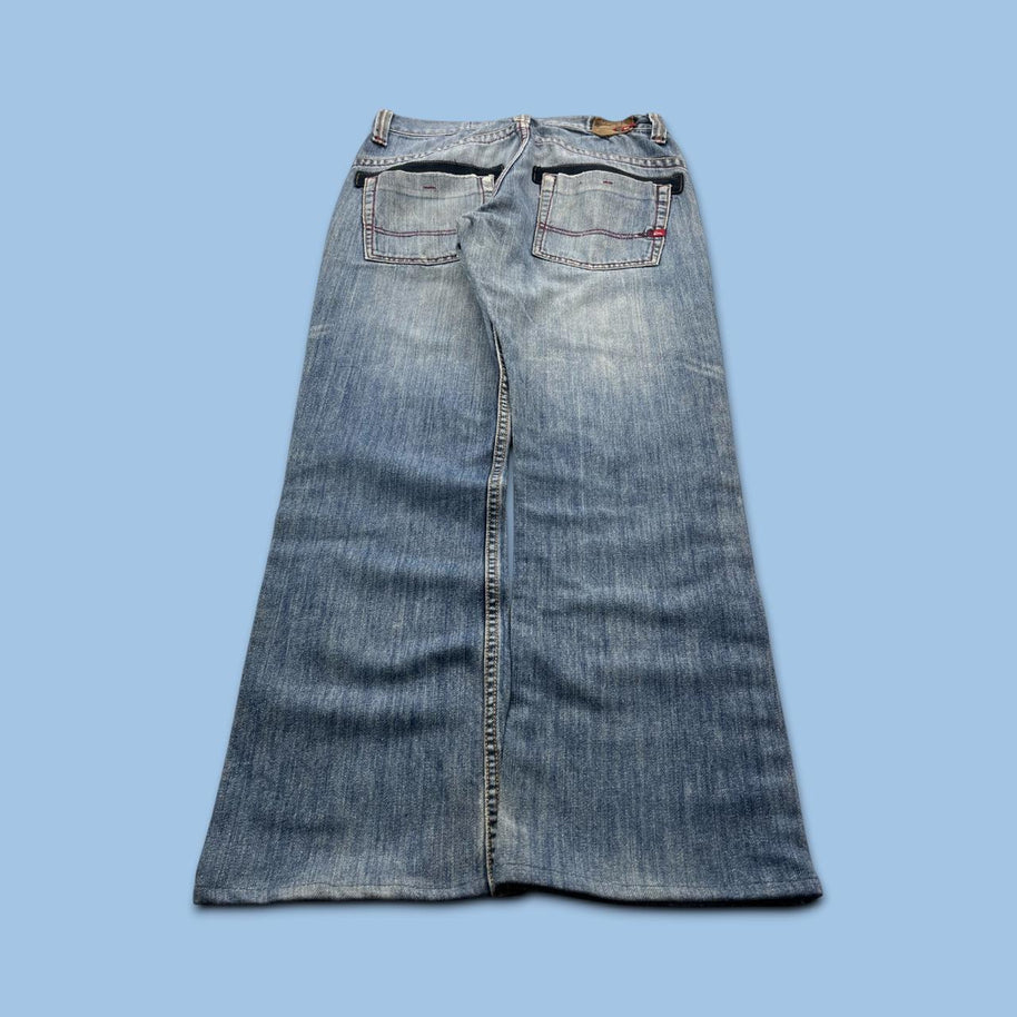 VINTAGE Y2K QUIKSILVER STRAIGHT LEG JEANS BLUE