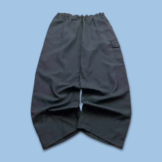VINTAGE Y2K TOMMY HILFIGER BAGGY CARGO TRACKSUIT BOTTOMS NAVY