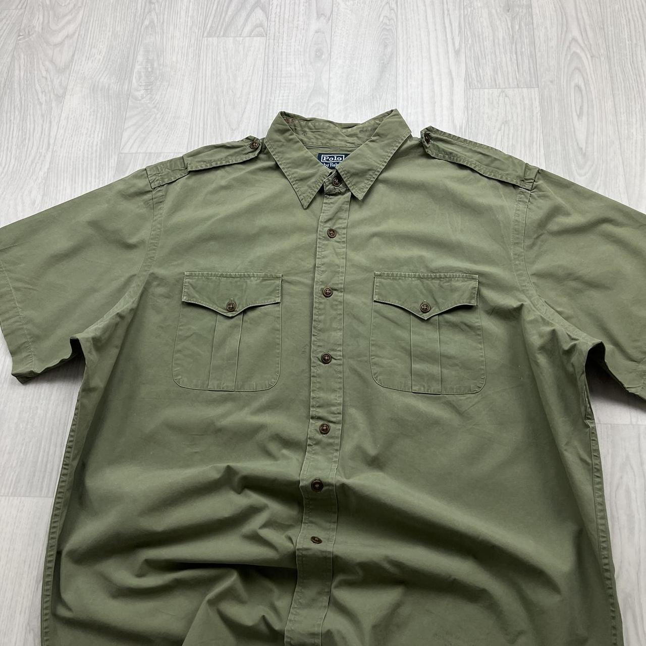 VINTAGE Y2K RALPH LAUREN SHORT SLEEVE SHIRT GREEN