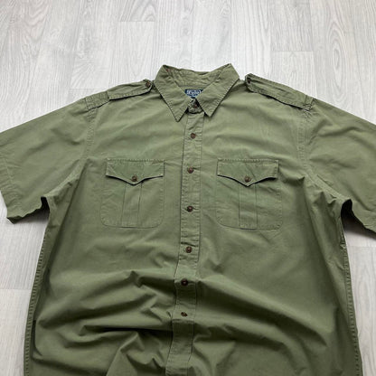 VINTAGE Y2K RALPH LAUREN SHORT SLEEVE SHIRT GREEN