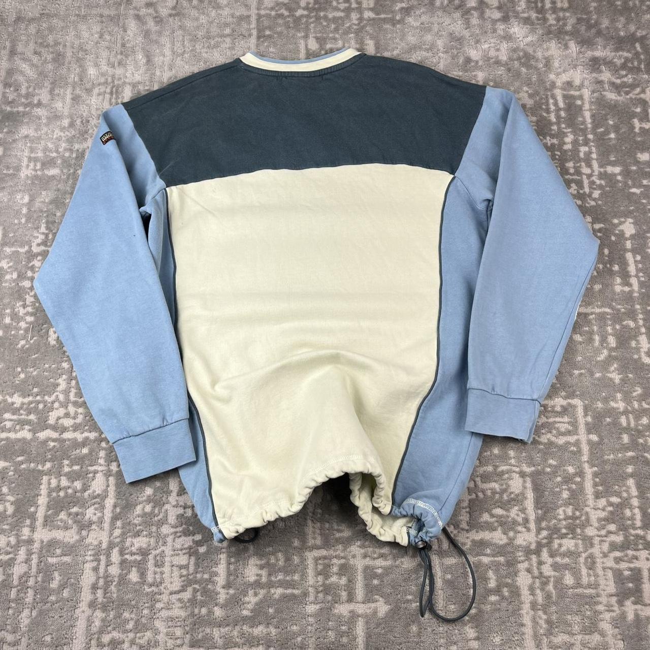 VINTAGE Y2K NAPAPRIJI TECHNICAL SWEATSHIRT BABY BLUE / CREAM