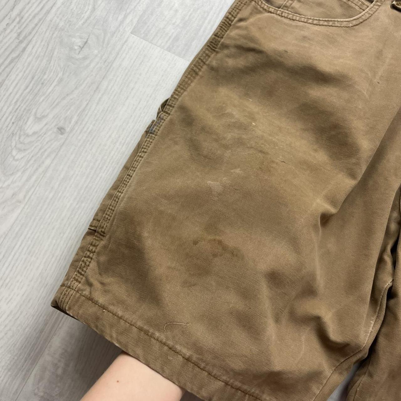 VINTAGE Y2K WRANGLER BAGGY CARPENTER JORTS TAN