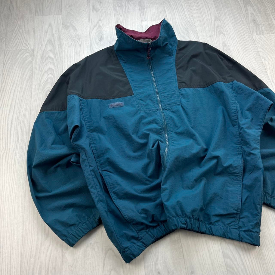 VINTAGE Y2K COLUMBIA WINDBREAKER JACKET TEAL