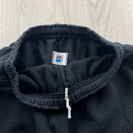 VINTAGE Y2K RUSSELL ATHLETIC BLANK BAGGY COTTON SWEATPANTS BLACK