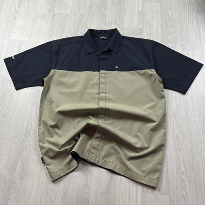 VINTAGE Y2K AIRWALK SHORT SLEEVE SHIRT NAVY BEIGE