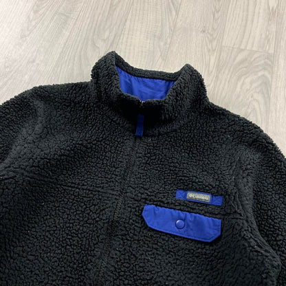 VINTAGE Y2K COLUMBIA ZIP UP SHERPA FLEECE BLACK