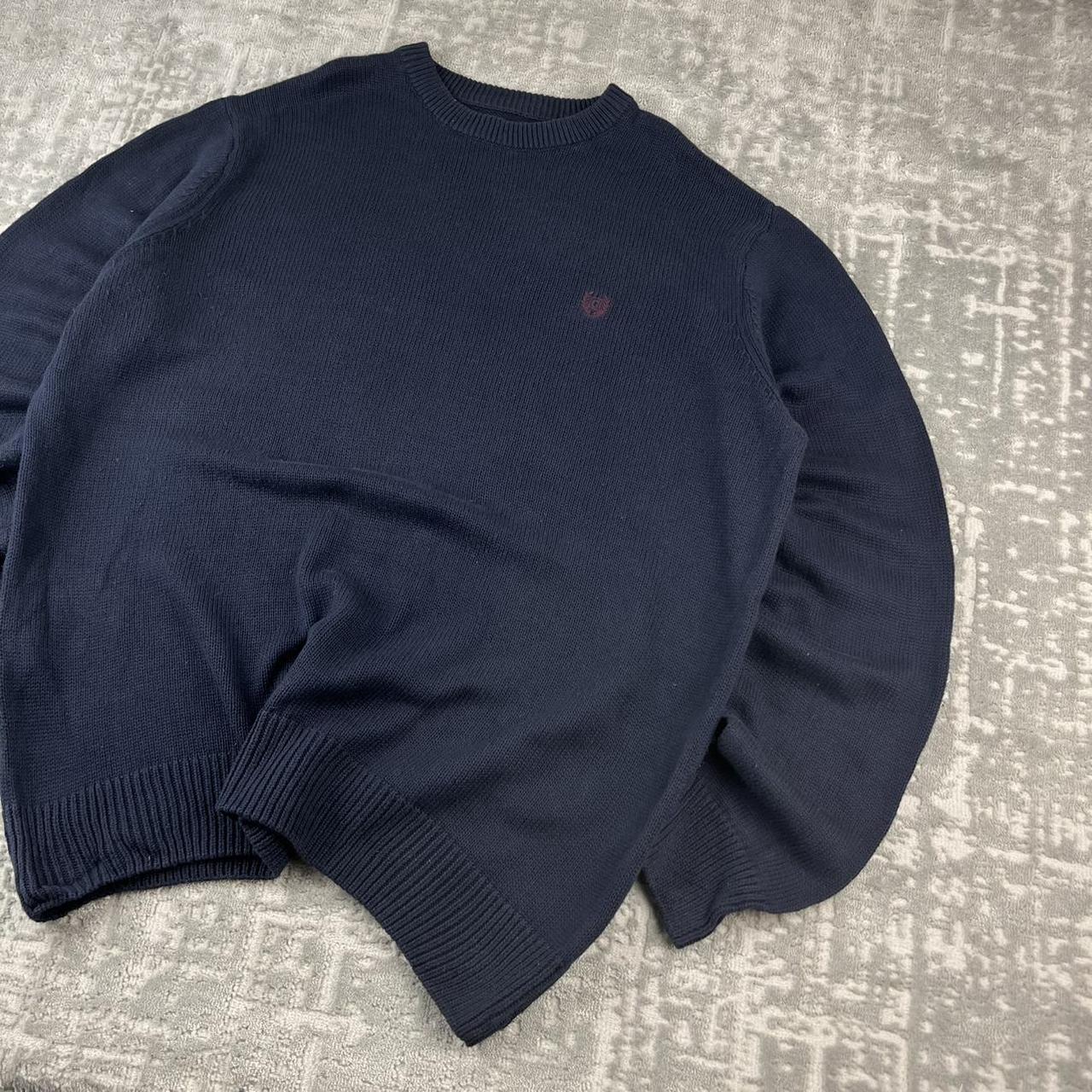VINTAGE Y2K CHAPS CHUNKY ESSENTIAL KNITTED JUMPER NAVY