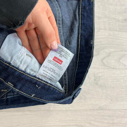 VINTAGE 00s WRANGLER BAGGY LOOSE CARPENTER JORTS NAVY