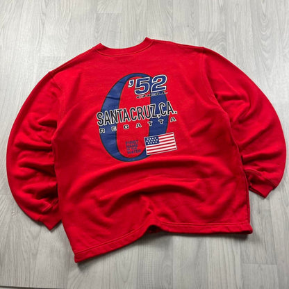 VINTAGE Y2K O’NEILL SANTA CRUZ GRAPHIC SWEATSHIRT RED
