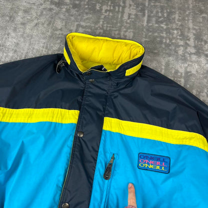 VINTAGE 90s ONEILL PADDED PUFFER SKI JACKET BLUE
