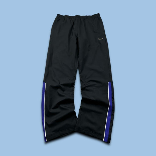 VINTAGE Y2K REEBOK BAGGY TRACKSUIT BOTTOMS BLACK