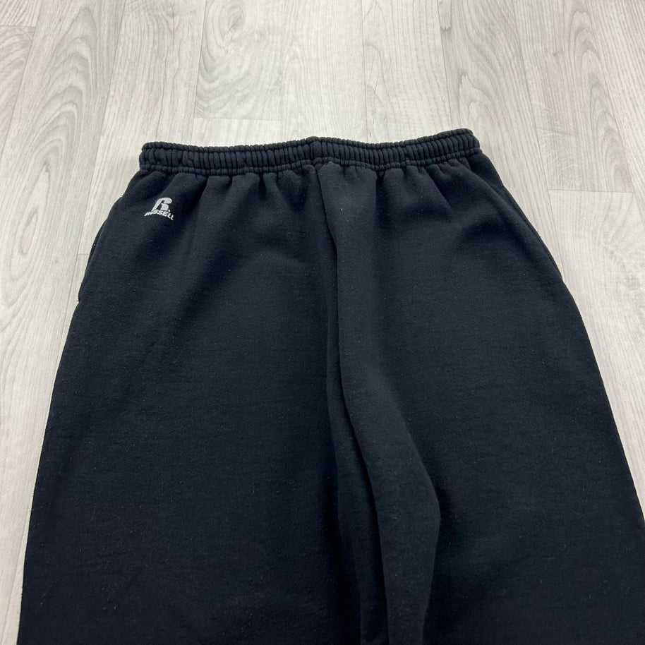 VINTAGE Y2K RUSSELL ATHLETIC BAGGY COTTON SWEATPANTS BLACK